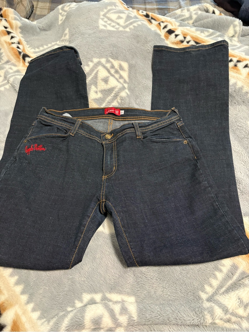 Apple Bottoms Dark Blue Straight Leg Jeans